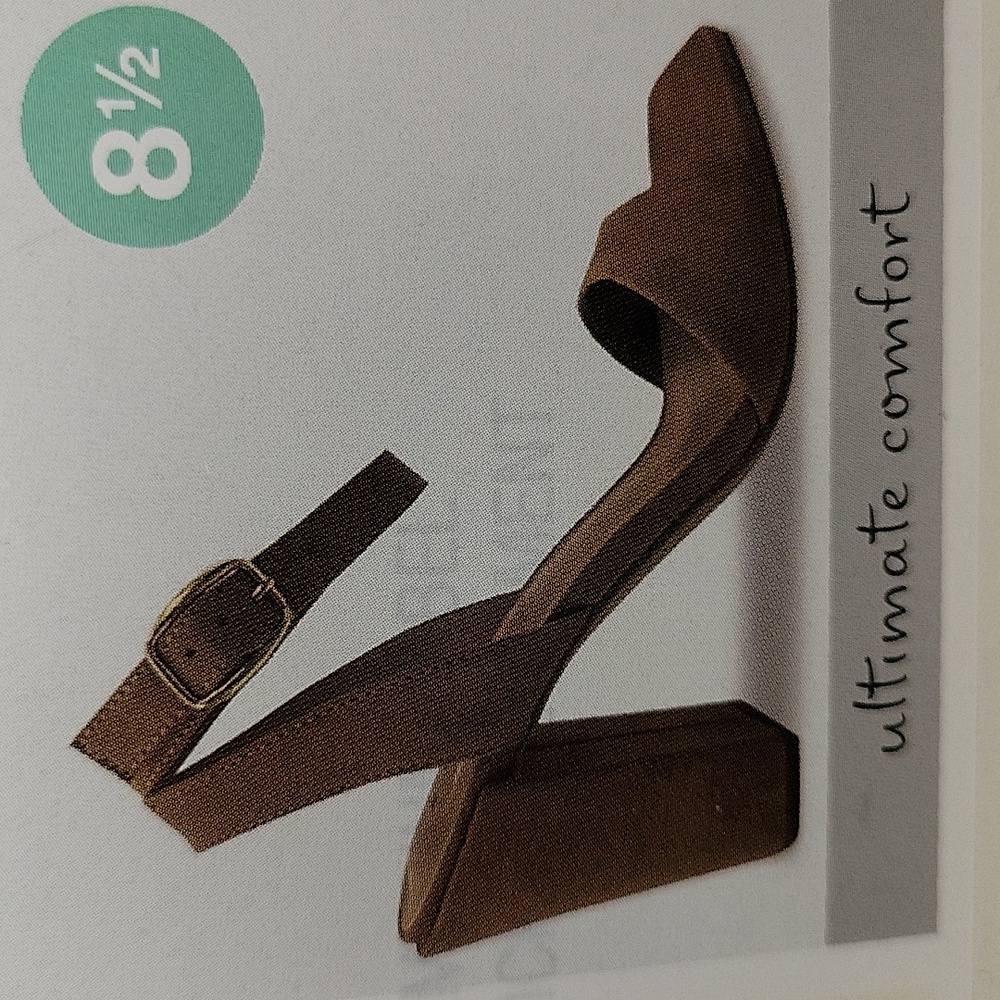 A New Day Light Beige Sal 4" heel sandal Square toe faux suede size 8.5 NEW…